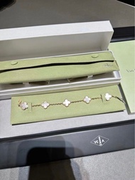 VCA 梵克雅寶 四葉草 手鏈 珍珠貝母 18K金 Van Cleef & Arpels 手鍊