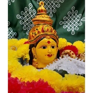 Yellow Amman Face- Matha Face- Varalakshmi Face- Amman Face for Pooja