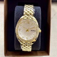 Bonia Ladies Watch Steel Strep Toten Black Diamond jam tangan perempuan Box