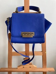 Zac Zac Posen 藍色斜背手提翻蓋方包