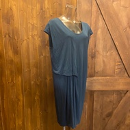 giordano Dark Blue Asymmetrical Elastic Dress