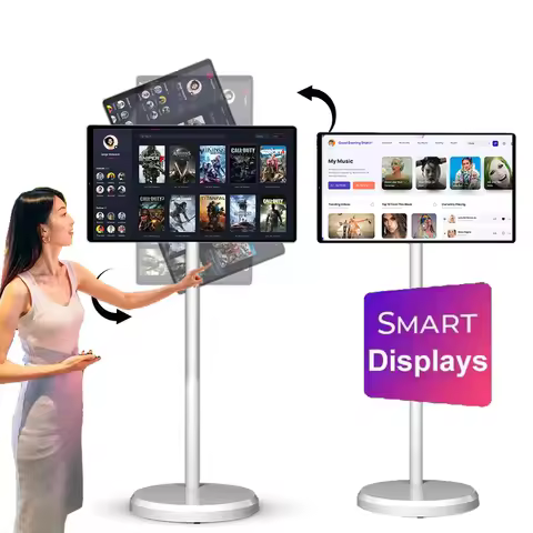 21.5 Inch Portable Monitor With Battery Rotatable Touch Screen Android Tv FHD Smart Portable Tv For 