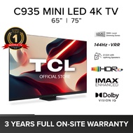 TCL C935 Mini LED 4K Google TV Android TV 65 75 inch | HDR 10+ | IMAX Enhanced | Dolby Vision IQ | Dolby Atmos | MEMC | 144 Hz VRR