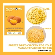 Munch Inc - Egg Yolk Freeze Dried Cube / Powder - Natural Protein Topper for Dog Cat Food