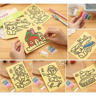 Sand painting for children to practice coloring 9x12cm, sand kids activity set kids educational acti