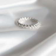 Cincin Tulen Perak 999/ 999 silver ring/ Handmade Silver Ring/ Bentuk Rantai/2MM Width