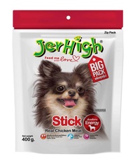 Jerhigh Stick ขนมสุนัข เจอร์ไฮ ถุงใหญ่ ขนาด 400 กรัม