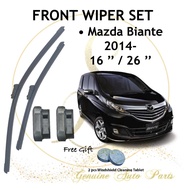 MAZDA BIANTE WIPER BLADE SET 2014- JAPAN TECHNOLOGY 16’’ / 26’’ FREE WINDSHIELD CLEANING 2 TABLET