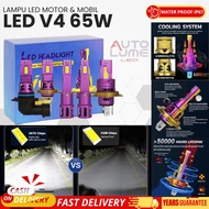 Autolume 2 Pieces LED Headlight V4 – 2PCS | Plug & Play | 65W | High & Low Beam | H1/H4/H7/H11/9005/