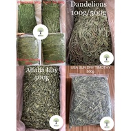 Dried Carrot Top / Wheatgrass / Dandelion / Premium Timothy Hay / Oat Hay / Alfalfa Hay