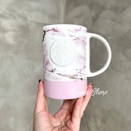 Japan Starbucks Cup 2023 Cherry Blossom Season Limited Pink Marble Texture Ceramic Cup Mug Water Cup