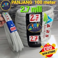 2.7mm fiber spokes, 100 meters long, white bird cage spokes