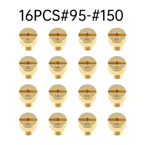 16pcs 5mm Copper Motorcycle Carburetor Main Jet Fit for Mikuni Vm22 Vm24 Vm26 125cc 150cc 200cc 250c
