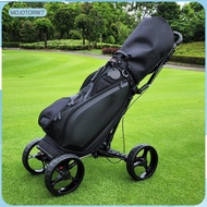 [mojotorw7] Golf Push Cart Lightweight Compact 4 Wheel Golf Cart Caddy Cart Folding Adjustable Umbre