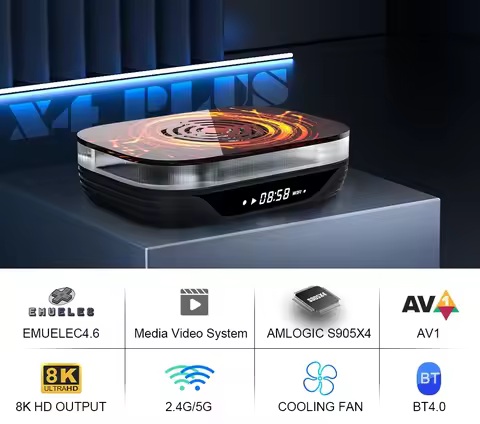 KINHANK Super Console X4Plus Amlogic S905X4 Console Game for 60+ Emulator Arcade/MAME/NAOMI Game Con