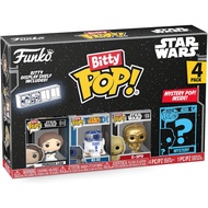 Funko Bitty POP4 Pieces Set Star Wars-Leia, R2-D2, C-3PO+Mystery- | Official Merchandise-0.9 Inches 