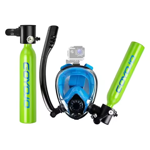 Scuba Diving Tank with Snorkel Mask 0.5L Diving oxy gen Cylinder-2pcs Diving Mask Underwater Breath 