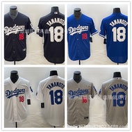 Same Day Delivery!Dodgers Los Angeles Dodgers No. 18 YAMAMOTO YAMAMOTO Yushen Embroidered Jersey Men
