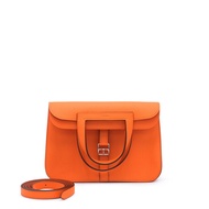 Hermès Orange Minium Clemence Halzan 25 Palladium Hardware, 2023