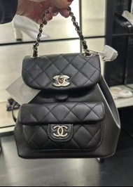 全球代購🌍CHANEL 23c黑色牛皮Duma小號 芯片包 新款牛皮耐磨耐造 超QQ😍 (支持7間銀行免息分期）