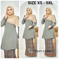 RIAU KURUNG GREY SIZE XS-5XL