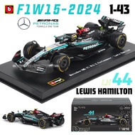 [NEW] Bburago 1:43 Mercedes-amg Petronas F1 Pasukan W15 2025 # 44 Hamilton # 63 George Russell Aloi 