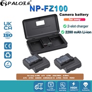 Palo Camera Battery NP-FZ100 Battery Multifunctional Charger for Sony A6600 A9 A7III A7RIII A7S III 
