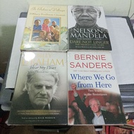 Imported hardcover book Bernie Sanders Where We Go from here, Billy Graham Hear my heart, Nelson Man