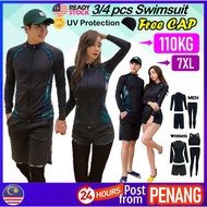 [#105] M'SIA STOCK Rearguards Couple Men Women Long Sleeve Short Pants Swimsuit Suit Beach Surf snor