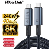 HdooLink USB C Cable 240W USB 3.0 4.0 40Gbps 8K 60Hz Fast Charging PD Cable for M-a-c-B-o-o-k Air iP
