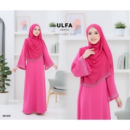 EKSKLUSIF ABAYA ULFA WITH SHAWL [JUBAH MANIK BATU][SHOCKING PINK]