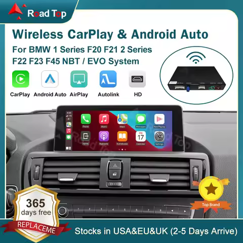 RoadTop Wireless CarPlay For BMW Series 1 2 F20 F21 F22 F23 F45 2012-2020 with Android Auto Mirror L