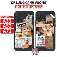 Samsung A52, Samsung A32, Samsung A72 Case, TPU Square Bezel With Funny cute Pictures, Phone Case Protects The camera Bezel