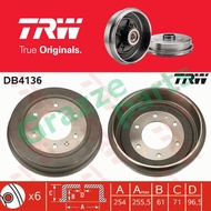 (1 pc) TRW Brake Drum Rear DB4136 for Isuzu Invander TFR 4ZE1 4ZD1