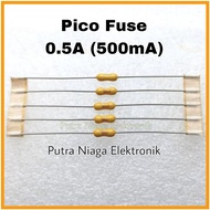 Pico Fuse 0.5A / Axial Fuse 0.5A / R Fuse 500mA Littlefuse Fuse Resistor Fuse fast acting