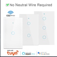 Smart Wifi RF 433MHz Touch Switch General Neutral Wire Required Blluetooth Smart Home 2/3 Gang Light