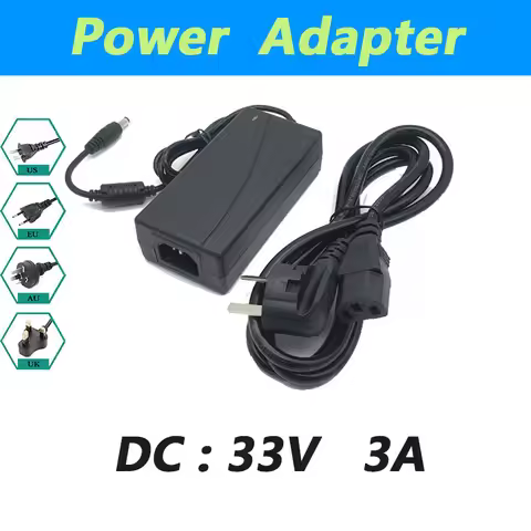 DC 33V 3A Power Adapter 33V 99W Desktop LED Ring Fill Light Anchor Camera Equipment Power Supply Eu