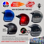 SGV HELMET SGV 62 SPECIAL SIZE XL(3 button)Topi Keledar SGV Helmet Sesuai Kepala Besar
