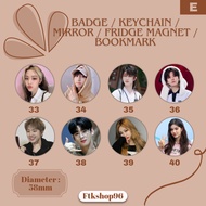 [READYSTOCK] Kpop E Hd Round Badge/Bookmark/Keychain/Mirror/Fridge Magnet Button Pin straykids itzy 