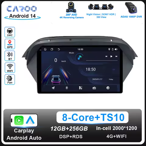 Android 14 Radio Stereo For Honda Acura MDX 2007 2008 2009 2010 2011 2012 2013 Auto Multimedia Playe