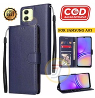 Flip Case Samsung Galaxy A05 Case Wallet Kulit Casing Dompet Case Wallet Leather Flip Case Samsung A