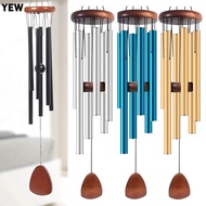 YEW Metal Tubes Windchime, 6 Rods Aluminum Aluminum Wind Chimes,  Large Zen Atmosphere Pendant Wind 