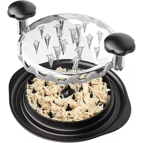 LMETJMA Chicken Shredder 10.8" Visible Chicken Breast Shredder Tool Twist Large Chicken Meat Beef Sh