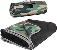 Tirrinia Outdoors Waterproof Throw Blanket, 59”x 79” Sherpa Fleece Stadium Windproof Mat for Boat, T