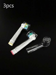 3 件裝塑料電動牙刷頭套適用於 Oral-b,透明防塵牙刷頭保護套適用於 Oral B 電動牙刷
