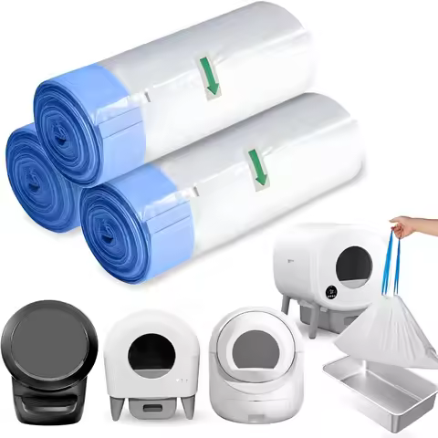 5 Rolls Self Cleaning Cat Litter Box Liners 20 Counts Extra Thick for Automatic Cat Litter Box Robot