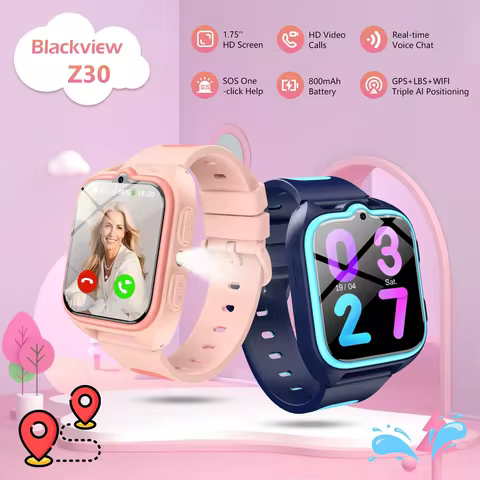Blackview Z30 Kids Smart Watch 4G Waterproof Children's Monitor Tracker WatchWiFi+GPS+SOS Triple AI