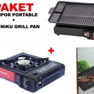 Paket Kompor Portable Yakiniku BBQ Grill Pan