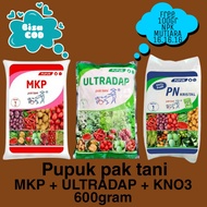 MKP PAK TANI + ULTRADAP + KNO3 PUTIH + FREE MUTIARA16.16.16 / PHONSKA / BORON / UREA 100GR PUPUK ANGGUR / BUAH / SAYURAN  / TANEMAN REPACK BISA COD