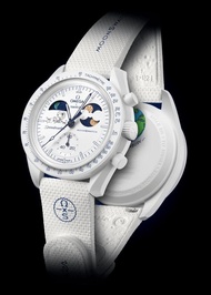 （白色） Omega x Swatch Bioceramic MoonSwatch - MISSION TO EARTHPHASE（地相/地球相腕錶）附原廠保養卡